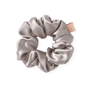 сіро бежева шовкова резинка mon mou large scrunchie 100% silk