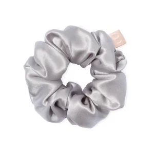 SILK LARGE SCRUNCHIE PEARL GRAY