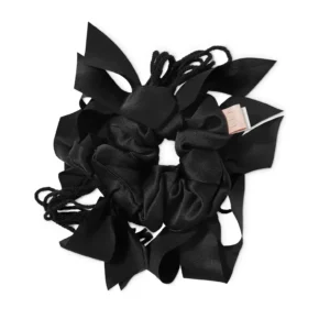 MON MOU × BOBKOVA SILK SCRUNCHIE BLACK