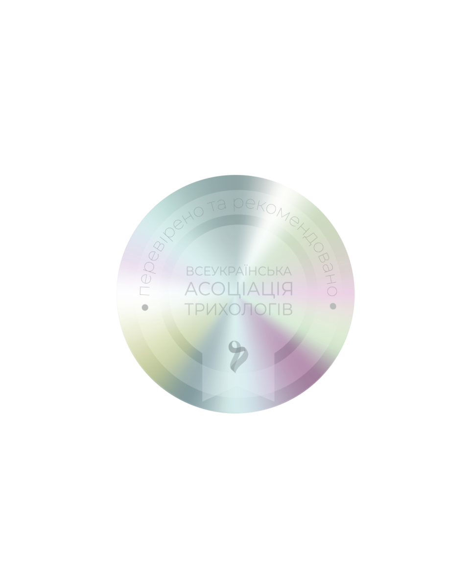 Logo for Всеукраїнська асоціація трихологів (circular gradient emblem)
